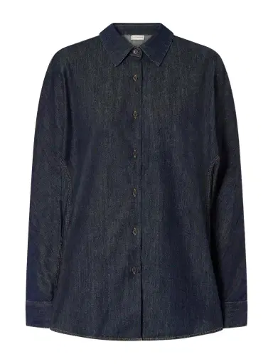 Dries Van Noten Oversized Denim Shirt | Thumbnail 1 Dries Van Noten Oversized Denim Shirt | Thumbnail 1