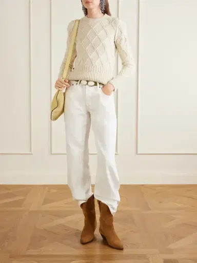 Isabel Marant Holly Knitted Alpaca And Wool-blend Sweatshirt | Thumbnail 2 Isabel Marant Holly Knitted Alpaca And Wool-blend Sweatshirt | Thumbnail 2