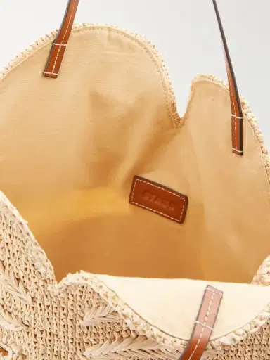 Staud Palm Leather-trimmed Raffia Tote | Thumbnail 6 Staud Palm Leather-trimmed Raffia Tote | Thumbnail 6