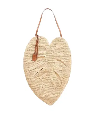 Staud Palm Leather-trimmed Raffia Tote | Thumbnail 1 Staud Palm Leather-trimmed Raffia Tote | Thumbnail 1