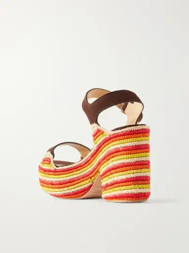 Gabriela Hearst Dardis 100 Crocheted Suede Platform Sandals | Thumbnail 3 Gabriela Hearst Dardis 100 Crocheted Suede Platform Sandals | Thumbnail 3