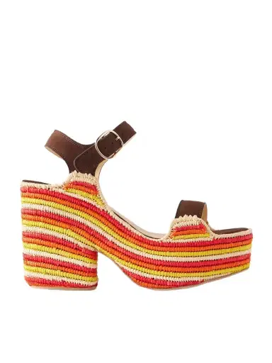 Gabriela Hearst Dardis 100 Crocheted Suede Platform Sandals | Thumbnail 1 Gabriela Hearst Dardis 100 Crocheted Suede Platform Sandals | Thumbnail 1
