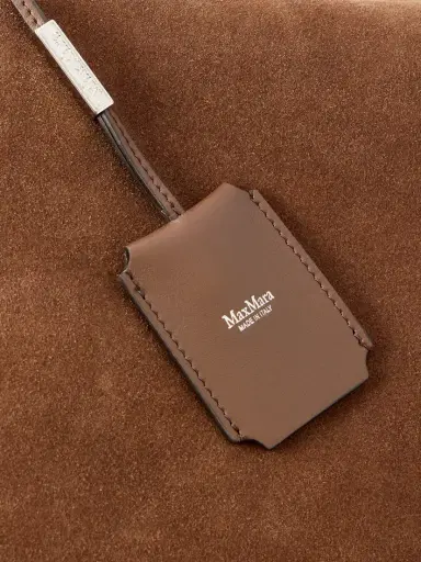 Max Mara Leather-trimmed Suede Shoulder Bag | Thumbnail 5 Max Mara Leather-trimmed Suede Shoulder Bag | Thumbnail 5