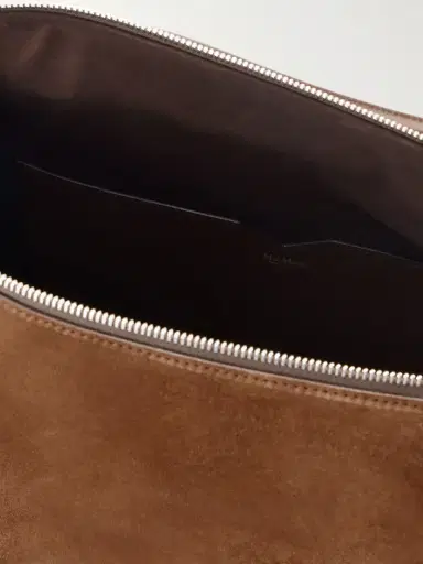 Max Mara Leather-trimmed Suede Shoulder Bag | Thumbnail 6 Max Mara Leather-trimmed Suede Shoulder Bag | Thumbnail 6