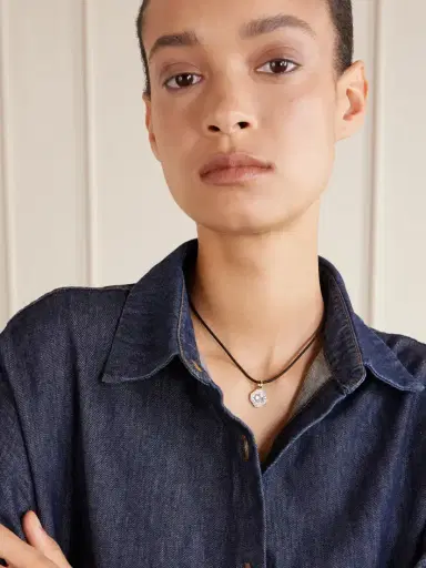 By Pariah The Essential 14-karat Recycled Gold, White Topaz And Diamonds Pendant | Thumbnail 2 By Pariah The Essential 14-karat Recycled Gold, White Topaz And Diamonds Pendant | Thumbnail 2