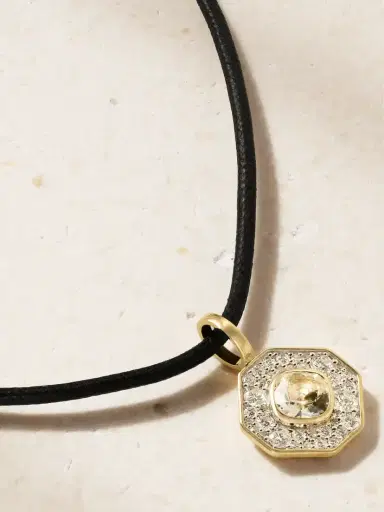 By Pariah The Essential 14-karat Recycled Gold, White Topaz And Diamonds Pendant | Thumbnail 4 By Pariah The Essential 14-karat Recycled Gold, White Topaz And Diamonds Pendant | Thumbnail 4