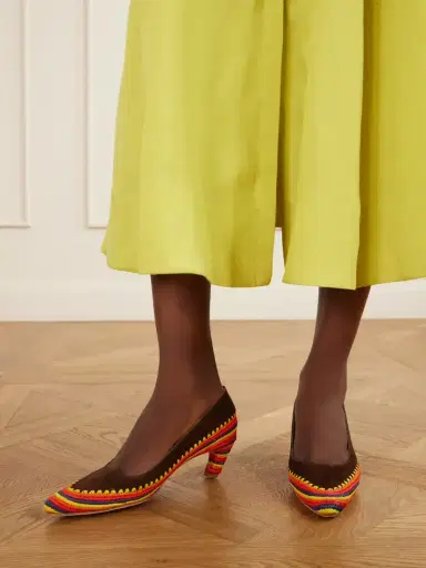 Gabriela Hearst Peggy 50 Crocheted Suede Pumps | Thumbnail 2 Gabriela Hearst Peggy 50 Crocheted Suede Pumps | Thumbnail 2
