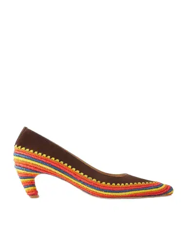 Gabriela Hearst Peggy 50 Crocheted Suede Pumps | Thumbnail 1 Gabriela Hearst Peggy 50 Crocheted Suede Pumps | Thumbnail 1
