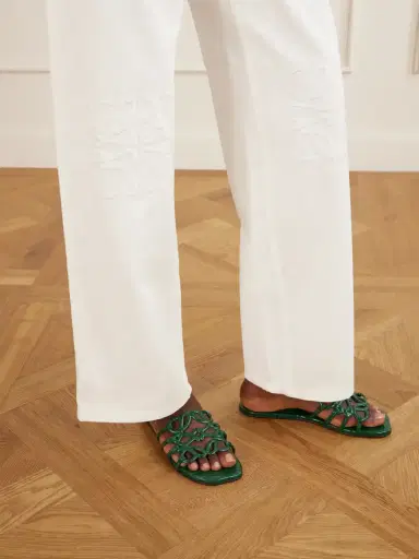 Loewe Petal Anagram Croc-effect Leather Slides | Thumbnail 2 Loewe Petal Anagram Croc-effect Leather Slides | Thumbnail 2