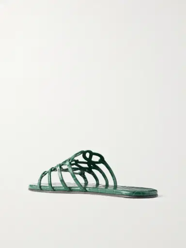 Loewe Petal Anagram Croc-effect Leather Slides | Thumbnail 3 Loewe Petal Anagram Croc-effect Leather Slides | Thumbnail 3