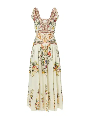 Camilla Printed Embellished Linen And Silk-blend Maxi Dress | Thumbnail 1 Camilla Printed Embellished Linen And Silk-blend Maxi Dress | Thumbnail 1