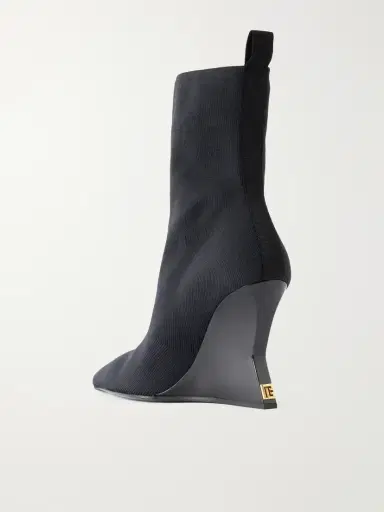 Balmain Knitted Wedge Ankle Boots | Thumbnail 3 Balmain Knitted Wedge Ankle Boots | Thumbnail 3