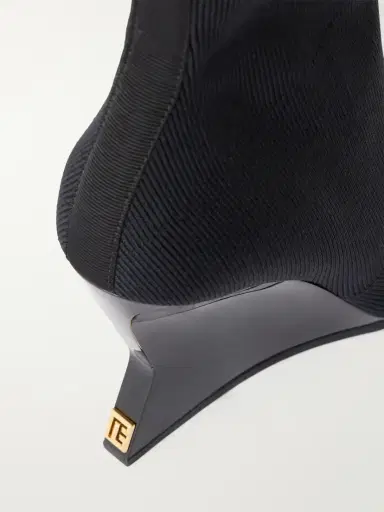 Balmain Knitted Wedge Ankle Boots | Thumbnail 4 Balmain Knitted Wedge Ankle Boots | Thumbnail 4