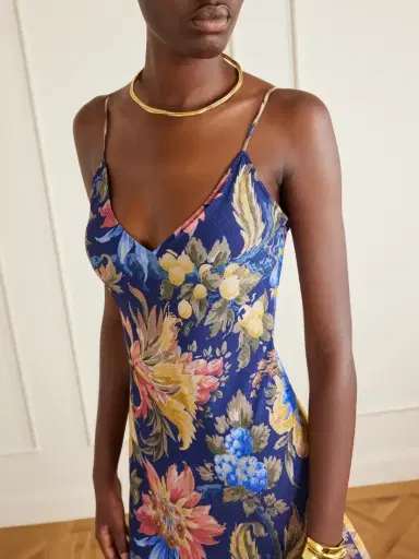 Etro Floral-print Ruffled Crepon Maxi Dress | Thumbnail 4 Etro Floral-print Ruffled Crepon Maxi Dress | Thumbnail 4