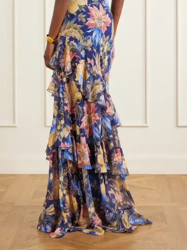 Etro Floral-print Ruffled Crepon Maxi Dress | Thumbnail 5 Etro Floral-print Ruffled Crepon Maxi Dress | Thumbnail 5