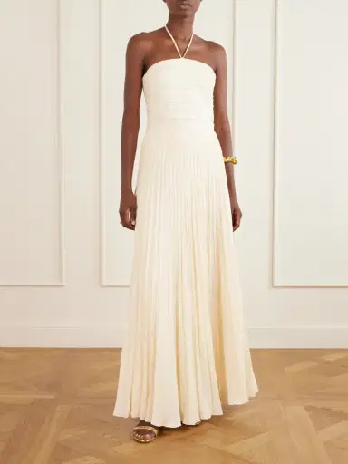ANDRES OTALORA Saana Pleated Linen Maxi Skirt | Thumbnail 3 ANDRES OTALORA Saana Pleated Linen Maxi Skirt | Thumbnail 3