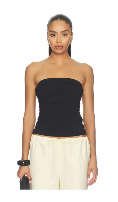 susana monaco Waist Gathered Tube Top | Thumbnail 1 susana monaco Waist Gathered Tube Top | Thumbnail 1