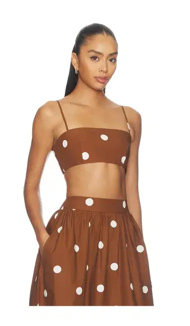 Susana Monaco Polka Poplin Crop String Top | Thumbnail 2 Susana Monaco Polka Poplin Crop String Top | Thumbnail 2
