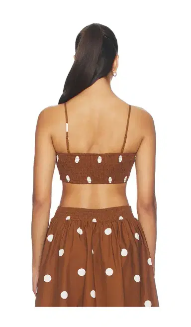 Susana Monaco Polka Poplin Crop String Top | Thumbnail 3 Susana Monaco Polka Poplin Crop String Top | Thumbnail 3