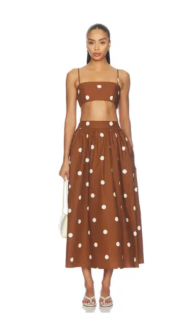 Susana Monaco Polka Poplin Crop String Top | Thumbnail 4 Susana Monaco Polka Poplin Crop String Top | Thumbnail 4