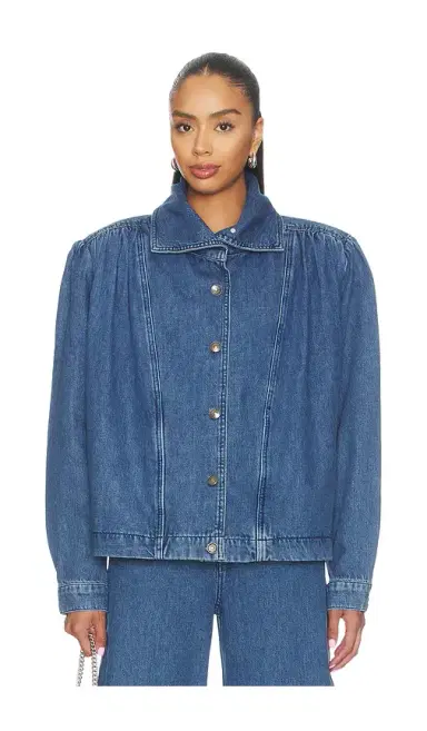 ROTATE Gathered Denim Jacket | Thumbnail 2 ROTATE Gathered Denim Jacket | Thumbnail 2