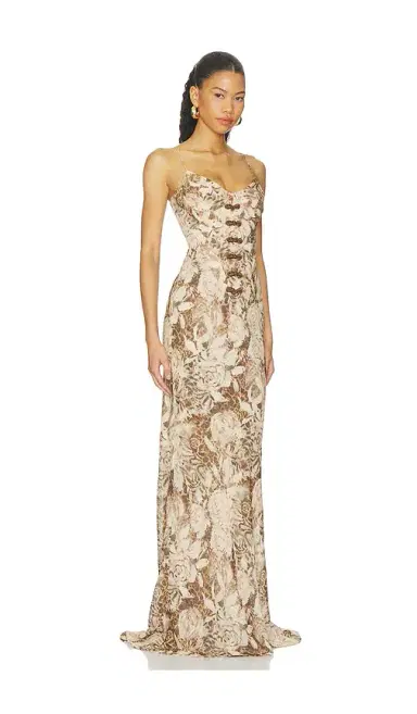 SAU LEE Neyla Chiffon Dress | Thumbnail 2 SAU LEE Neyla Chiffon Dress | Thumbnail 2