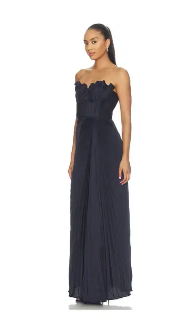 AMUR Kaylani Pleated Gown | Thumbnail 3 AMUR Kaylani Pleated Gown | Thumbnail 3