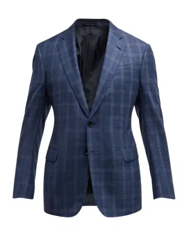 Giorgio Armani Men's Plaid Wool-Cashmere Sport Coat | Thumbnail 1 Giorgio Armani Men's Plaid Wool-Cashmere Sport Coat | Thumbnail 1