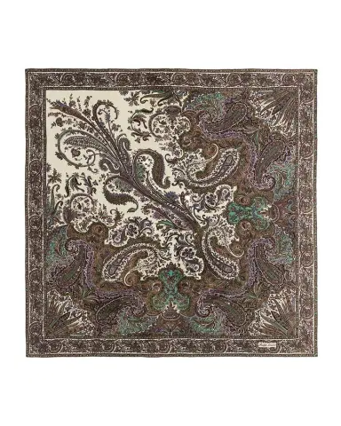 Ralph Lauren Collection Paisley Crepe de Chine Square Scarf | Thumbnail 1 Ralph Lauren Collection Paisley Crepe de Chine Square Scarf | Thumbnail 1