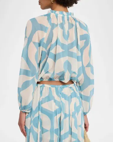 MISA Los Angeles Alene Ruffled High-Neck Top | Thumbnail 3 MISA Los Angeles Alene Ruffled High-Neck Top | Thumbnail 3