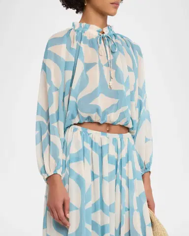 MISA Los Angeles Alene Ruffled High-Neck Top | Thumbnail 4 MISA Los Angeles Alene Ruffled High-Neck Top | Thumbnail 4