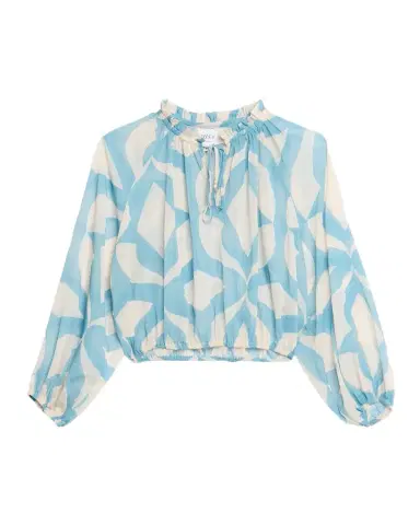 MISA Los Angeles Alene Ruffled High-Neck Top | Thumbnail 1 MISA Los Angeles Alene Ruffled High-Neck Top | Thumbnail 1