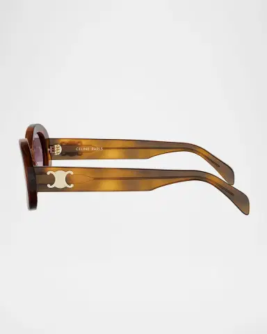CELINE Triomphe 52mm Oval Sunglasses | Thumbnail 3 CELINE Triomphe 52mm Oval Sunglasses | Thumbnail 3