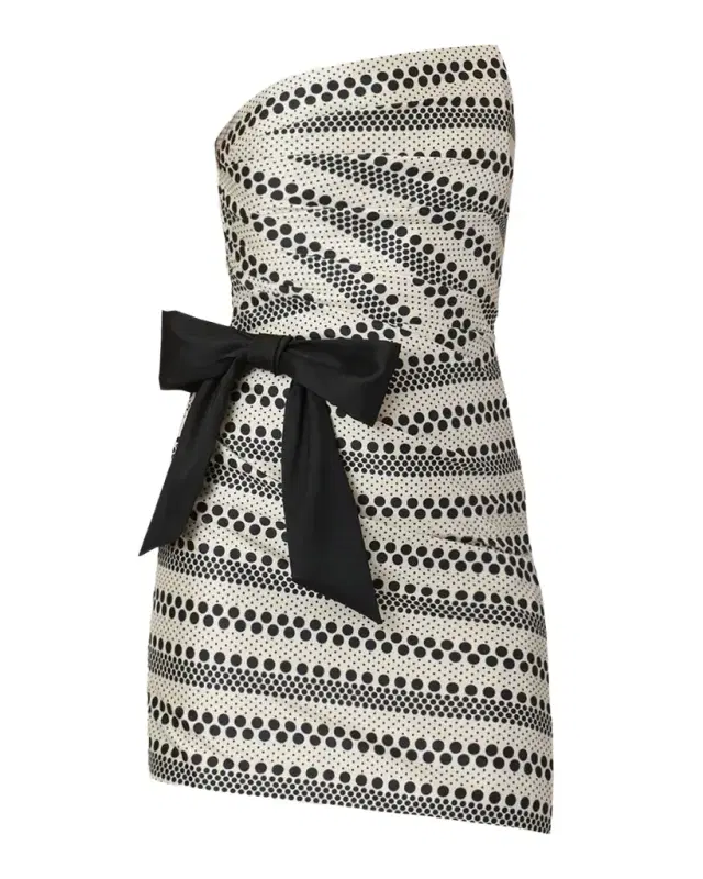 Shelley Strapless Polka Dot-Print Mini Dress Shelley Strapless Polka Dot-Print Mini Dress