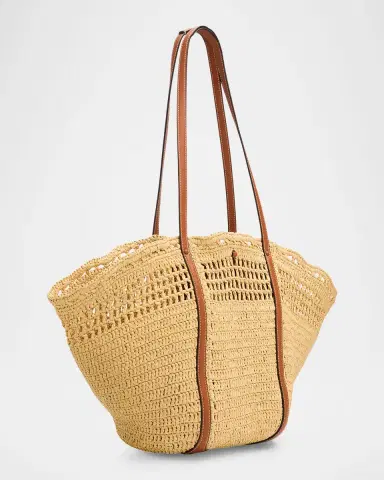 Ulla Johnson Marina Raffia Leather-Trim Tote Bag | Thumbnail 3 Ulla Johnson Marina Raffia Leather-Trim Tote Bag | Thumbnail 3