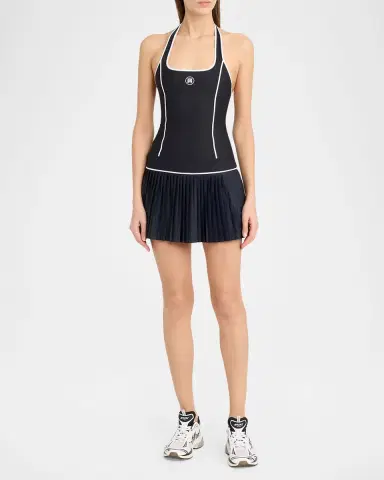 AMIRI MA Pleated Halter Mini Tennis Dress | Thumbnail 2 AMIRI MA Pleated Halter Mini Tennis Dress | Thumbnail 2
