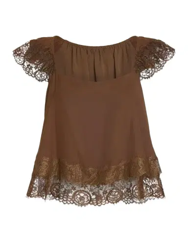 Ramy Brook Lena Lace-Trim Satin Blouse | Thumbnail 1 Ramy Brook Lena Lace-Trim Satin Blouse | Thumbnail 1