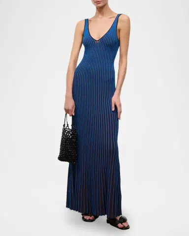 Staud Claretta Rib-Knit Maxi Dress | Thumbnail 2 Staud Claretta Rib-Knit Maxi Dress | Thumbnail 2