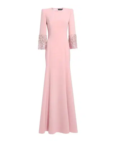 Jenny Packham Anita Embellished 3/4-Sleeve Trumpet Gown | Thumbnail 1 Jenny Packham Anita Embellished 3/4-Sleeve Trumpet Gown | Thumbnail 1