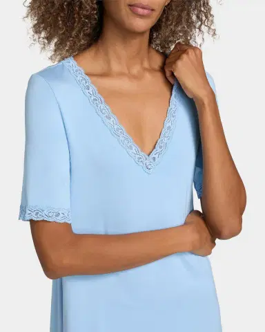 Natori Feathers Essentials Lace-Trim Jersey Sleepshirt | Thumbnail 5 Natori Feathers Essentials Lace-Trim Jersey Sleepshirt | Thumbnail 5