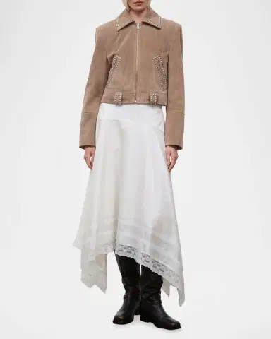 Staud Hugo Studded Suede Jacket | Thumbnail 2 Staud Hugo Studded Suede Jacket | Thumbnail 2