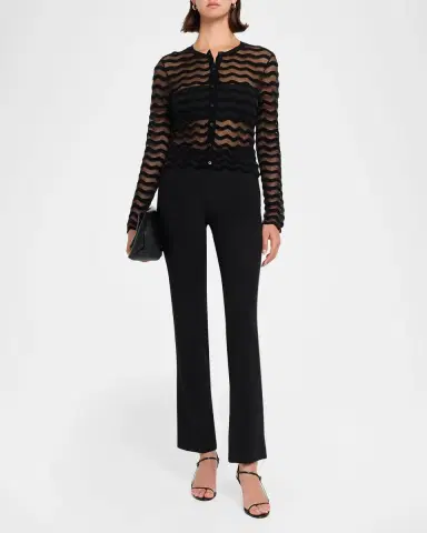 Simkhai Maxime Sheer Wavy Knit Cardigan | Thumbnail 2 Simkhai Maxime Sheer Wavy Knit Cardigan | Thumbnail 2