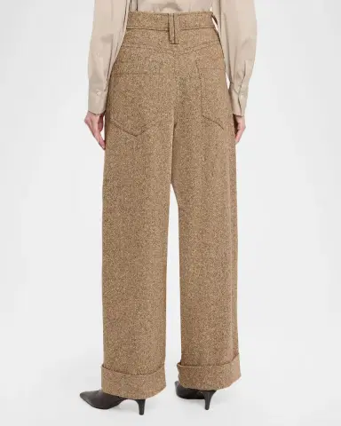 Brunello Cucinelli Donegal Wool Relaxed Trousers | Thumbnail 3 Brunello Cucinelli Donegal Wool Relaxed Trousers | Thumbnail 3
