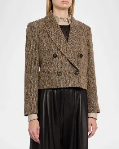 Brunello Cucinelli Sparkling Wool Herringbone Blazer | Thumbnail 4 Brunello Cucinelli Sparkling Wool Herringbone Blazer | Thumbnail 4