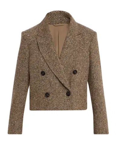 Brunello Cucinelli Sparkling Wool Herringbone Blazer | Thumbnail 1 Brunello Cucinelli Sparkling Wool Herringbone Blazer | Thumbnail 1