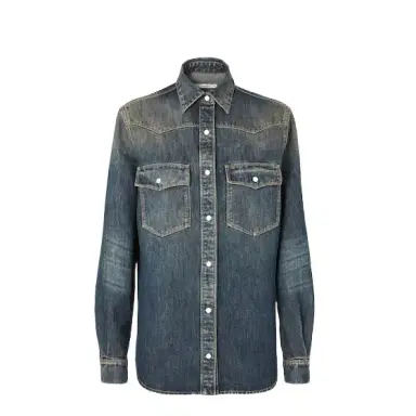 Fendi Western shirt made of blue mid-weight Bananatex® denim | Thumbnail 1 Fendi Western shirt made of blue mid-weight Bananatex® denim | Thumbnail 1
