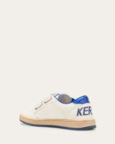 Golden Goose Kid's Ballstar Bicolor Dual-Grip Sneakers, Kids | Thumbnail 2 Golden Goose Kid's Ballstar Bicolor Dual-Grip Sneakers, Kids | Thumbnail 2