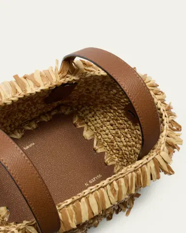 Valextra Mini Fringe Raffia Bucket Bag | Thumbnail 4 Valextra Mini Fringe Raffia Bucket Bag | Thumbnail 4
