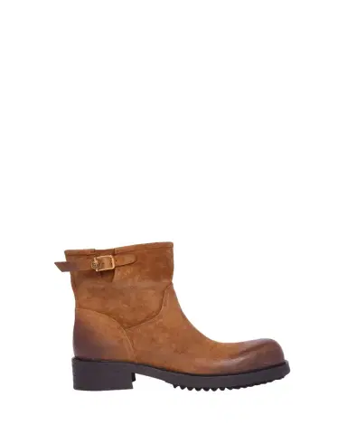 Versace Men's Suede La Medusa Buckle Ankle Boots | Thumbnail 1 Versace Men's Suede La Medusa Buckle Ankle Boots | Thumbnail 1