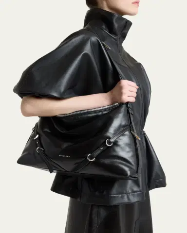 Givenchy Voyou Buckle-Embellished Shoulder Bag in Leather | Thumbnail 2 Givenchy Voyou Buckle-Embellished Shoulder Bag in Leather | Thumbnail 2